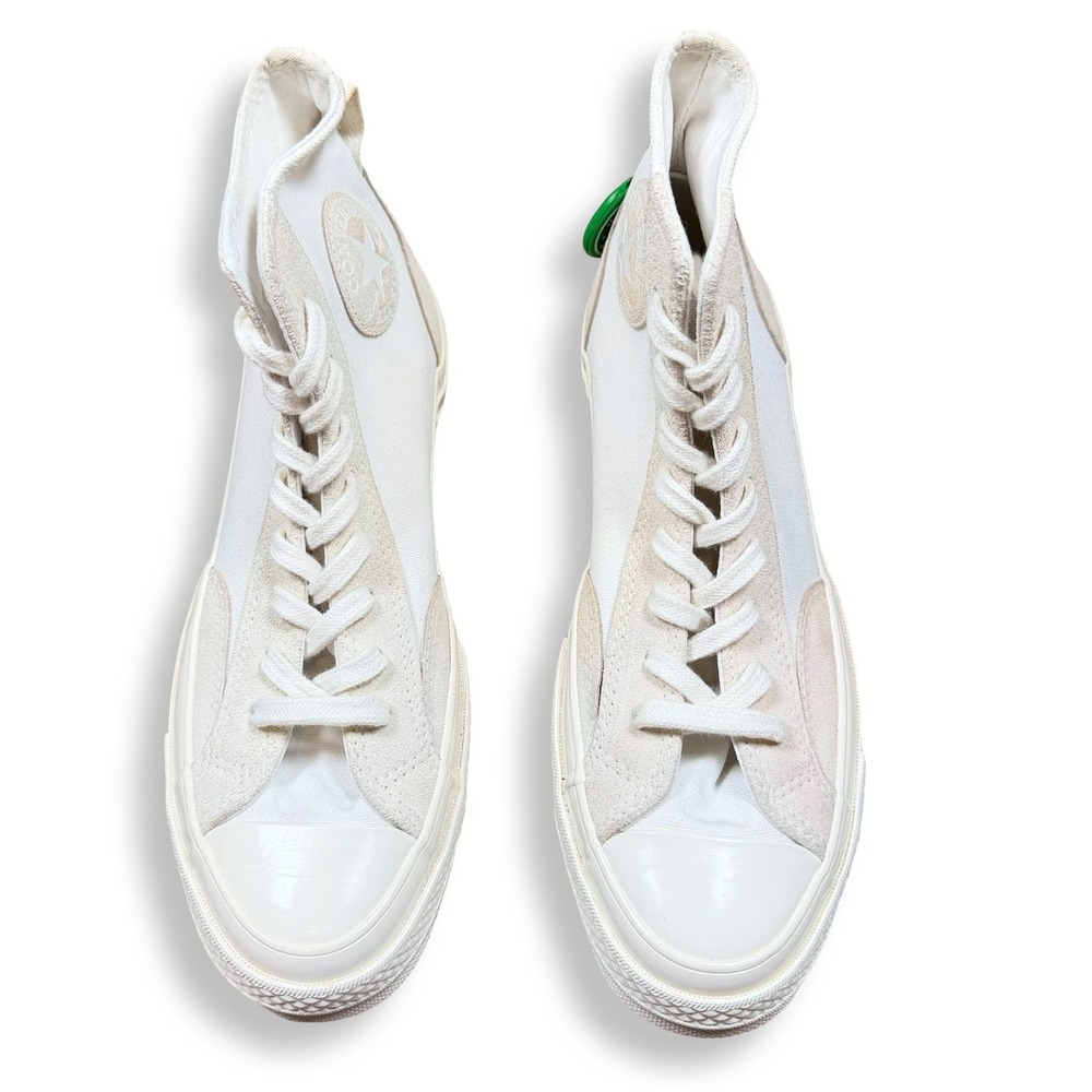 Converse Chuck 70 Hi Mixed Material Suede Canvas Egret White Womens 8.5 Mens 6.5 - Picture 4 of 12